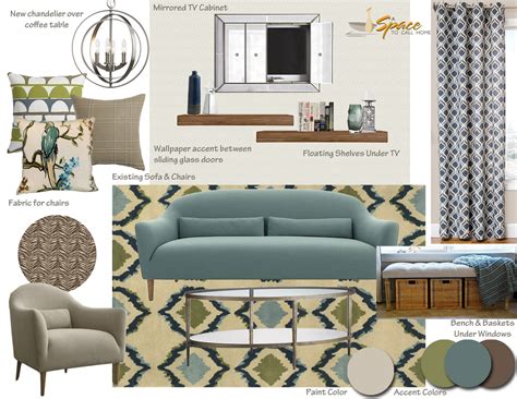 Our homes are never fully finished; Mid Century Modern Living Room Inspiration Board - A Space ...
