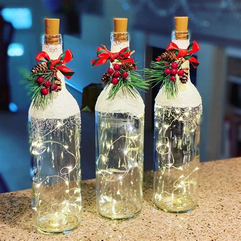 Holiday Wine Bottle Crafts Christmas Wine Bottles Wine Bottle Diy