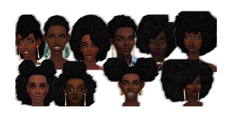 Sims 4 Maxis Match Hair Afro Textured 1dc