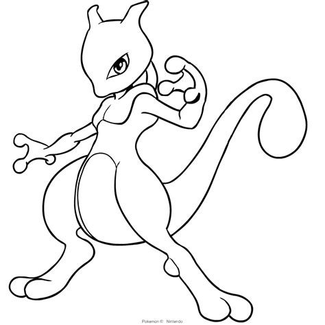 Disegno Mewtwo Dei Pokemon Da Colorare