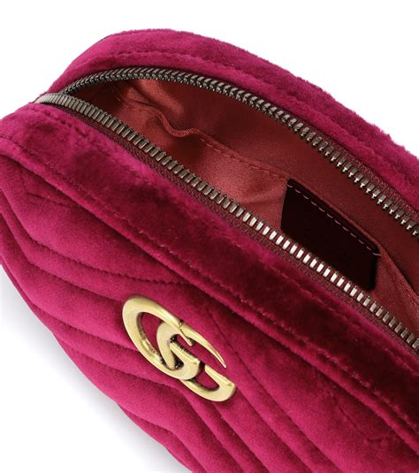 Gucci Gg Marmont Velvet Belt Bag In Purple Lyst