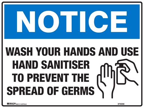 Covid 19 Sign Notice Wash Your Hands And Use Hand Sanitizer To