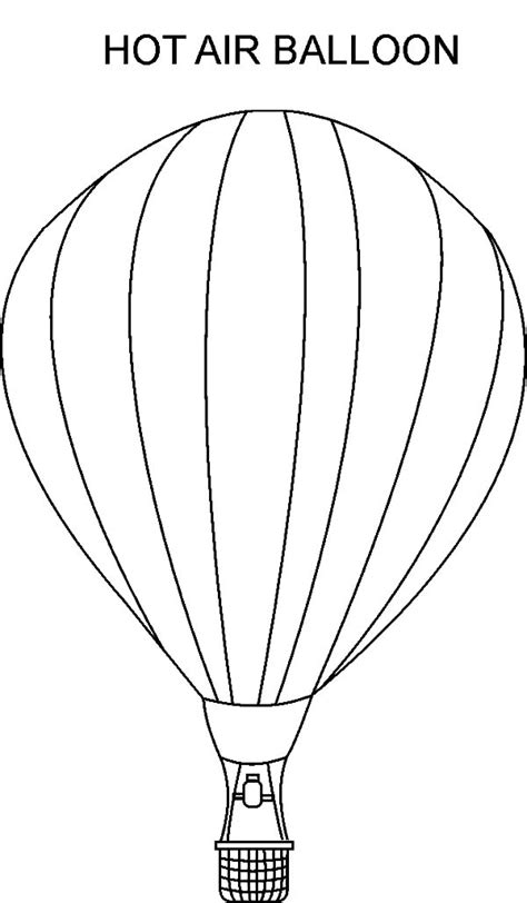 H is for Hot Air Balloon Coloring Pages | Coloring Sky