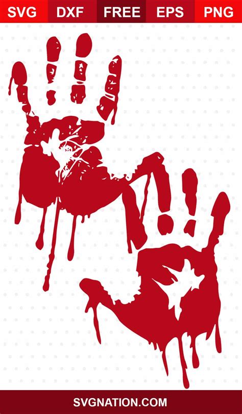 Bloody Handprints Svg Free Halloween Svg Files