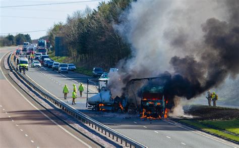 Smoke Seen Across Fife After Lorries Burst Into Flames On A92 The Courier