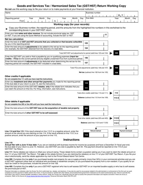 Fillable Hst Form Printable Form Templates And Letter