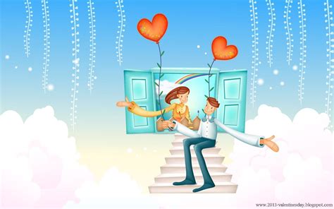 Cartoon Valentine's Day Wallpaper - WallpaperSafari