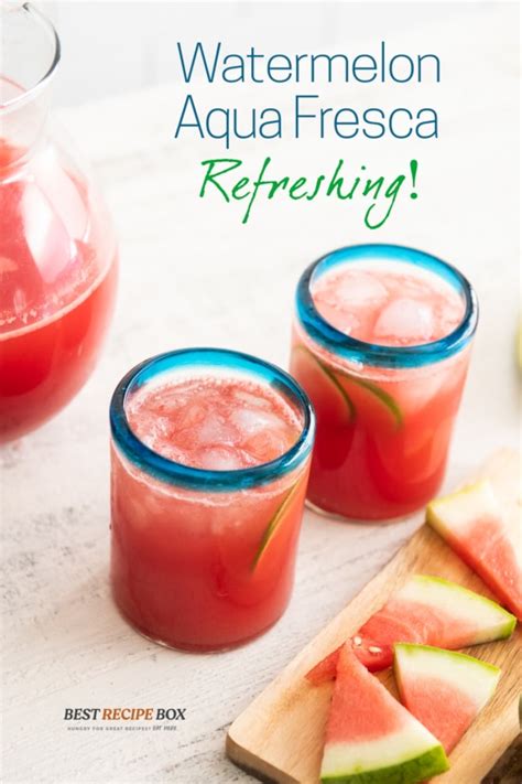 Watermelon Aqua Fresca Recipe In 15 Minutes Easy Best Recipe Box