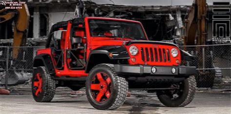Jeep Wrangler Xd Series Xd775 Rockstar Wheels Matte Black Red