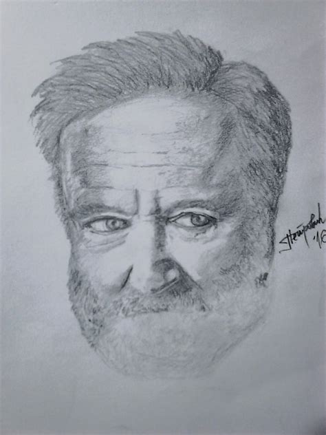 Robin Williams Portrait Graphite R Art