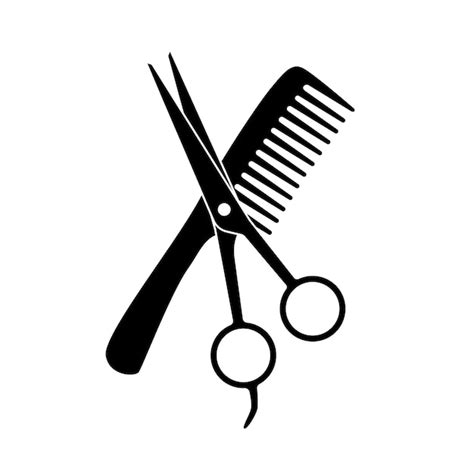 Premium Vector Hair Salon With Scissors And Comb