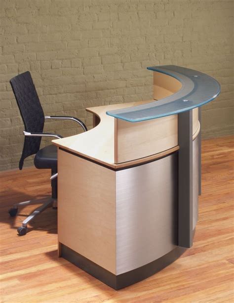 Crescent Modern Reception Desk Centro In 2019 Modern Reception Desk