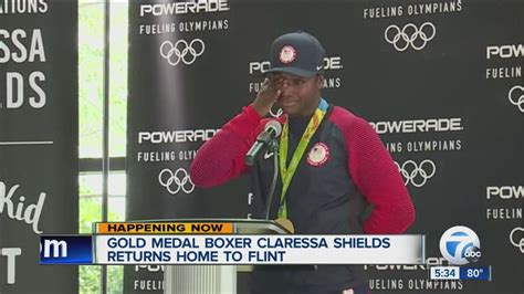 Share all sharing options for: Olympian Claressa Shields returns home to Flint - YouTube