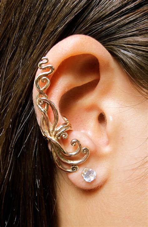 Ear Cuff Swirl Earring Spiral Earring Ear Wrap Bronze Etsy