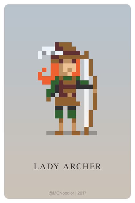 Lady Archer Pixel Art Characters Anime Pixel Art Pixel Art Games