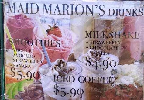 Menu At Maid Marions Patisserie Coffee Food Cafe Perth