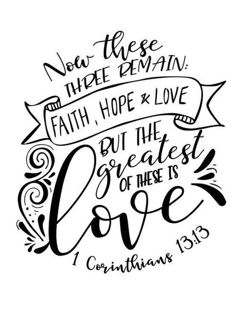 Kalligraphie Schriftpraxis Bibelvers Glaube Hoffnung Und Liebe