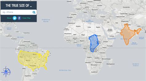 Un Mapa Interactivo Que Compara El Verdadero Tamaño De Los Países