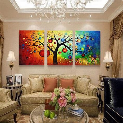 Lucky Tree Modern Abstract Oil Painting Unframed Wall Pictures For