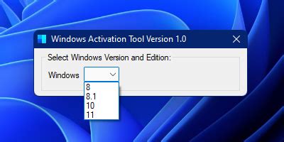 Windows Activator Activate All Editions Of Windows 8 8 1 10 And 11