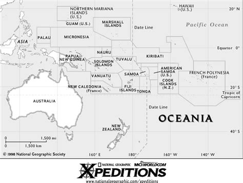 Print a free printable map of australia for your social studies or history project. #australia #map #printable | Tuvalu island, Fiji islands ...
