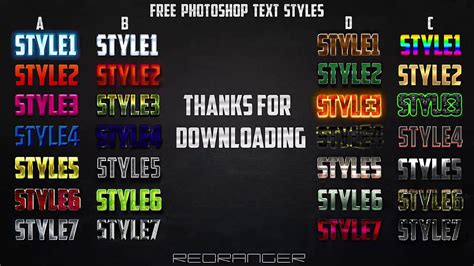 Photoshop Text Styles Repairever