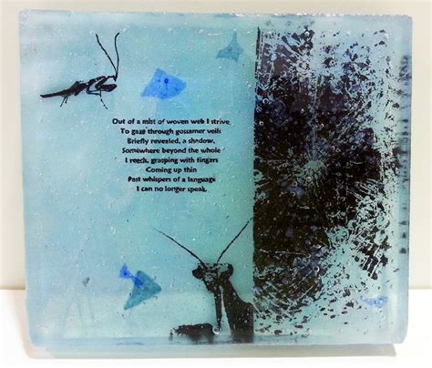 Cast Glass Panel With Poem By Taos Artist Delinda Vannebrightyn Currently Available At Dv