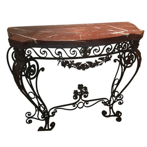 Wrought Iron And Wood Console Table Furniture