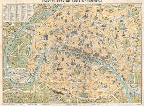 Vintage Map Of Paris France 1890 Drawing By Cartographyassociates