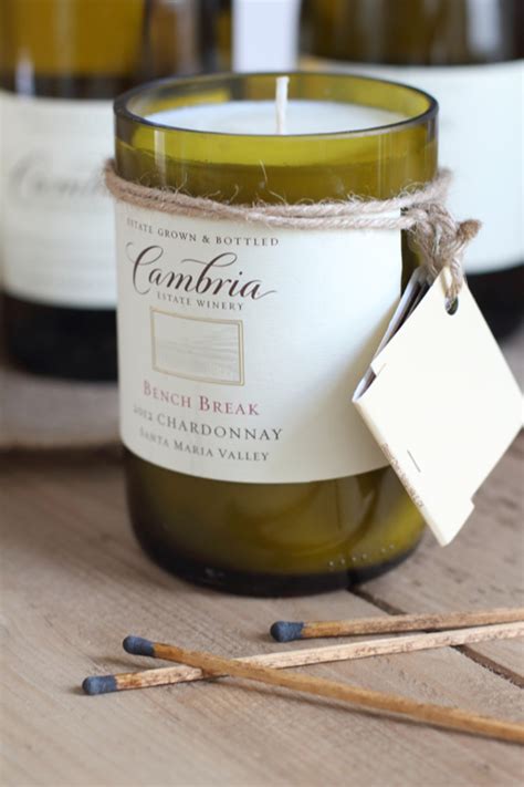 Diy Wine Bottle Candles Cambria Winery