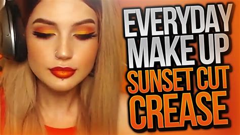 Everyday Makeup Sunset Cut Crease Tutorial Youtube
