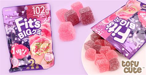 Buy Lotte Fits Gummy Candy Hard Grape And Soft Peach At Tofu Cute