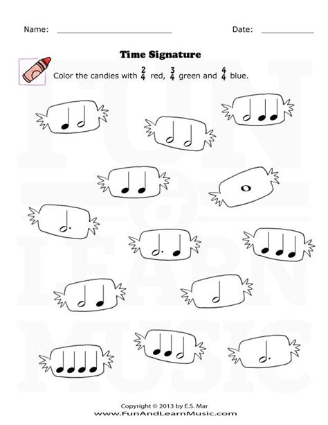 Music Worksheet For Kindergarten
