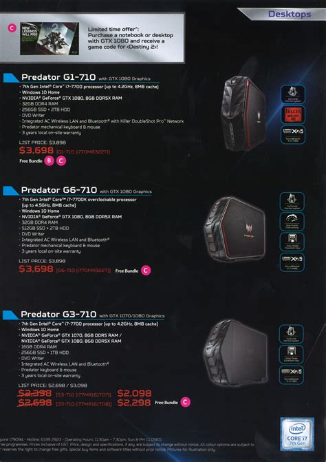 Acer Predator Desktops Brochures From Comex Show 2017 Singapore On Tech