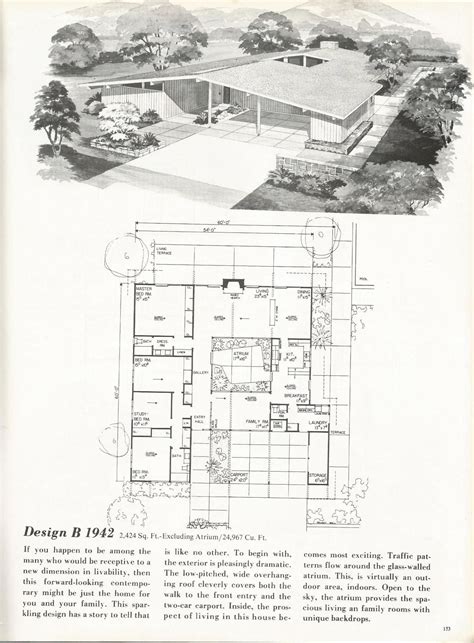 Vintage House Plans Mid Century Homes 1960s Homes Arc