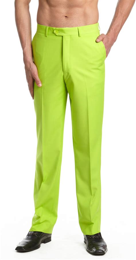 Mens Lime Green Dress Pants Mint Color Trousers
