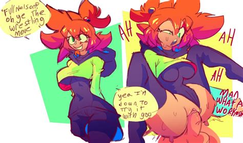Rule 34 2koma English Text Green Eyes Orange Hair Penis Pussy Text Thighhighs Tricked Into Sex
