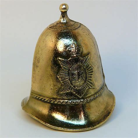 Vintage Bell British Bobby Helmet London Souvenir Goldtone