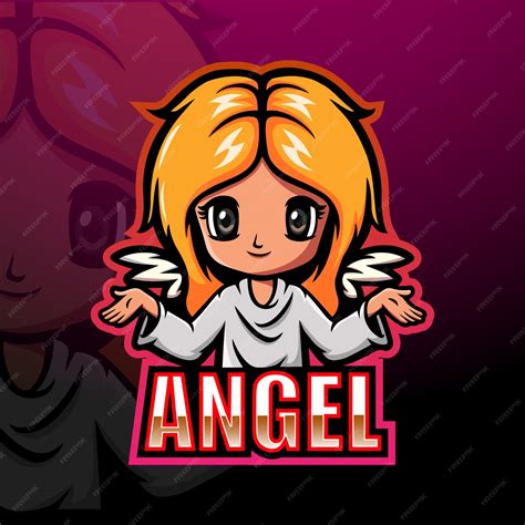 Premium Vector Angel Mascot Esport Illustration