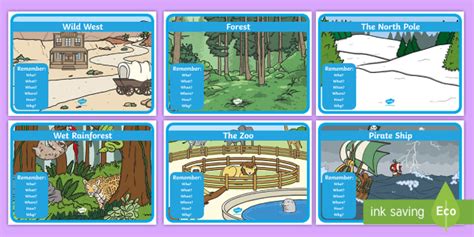 Story Settings Display Posters English Resource Twinkl