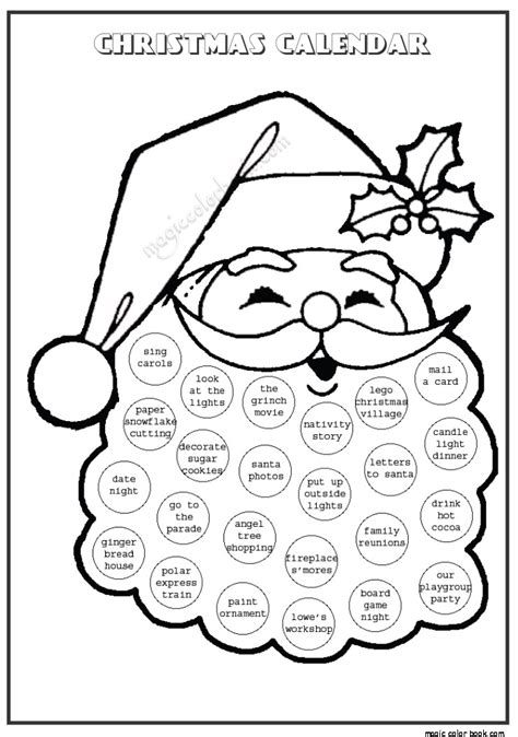Search images from huge database containing over 620,000 coloring pages. Advent Calendar Coloring Pages at GetColorings.com | Free ...