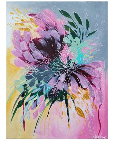 Abstract Floral Paintings Abstract Flower Painting Modern Art