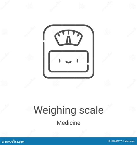 Weighing Scale Icon Vector From Medicine Collection Thin Line Weighing
