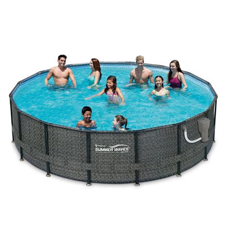 Summer Waves Elite 16ft X 48in Above Ground Frame Swimming Pool Set