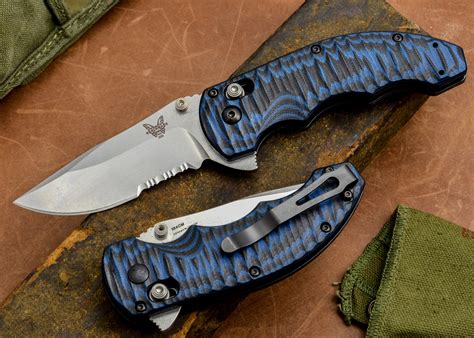 You can compare up to 4 items at a time. Benchmade Knives: 300S-1 Axis Flipper - Blue & Black G-10 ...
