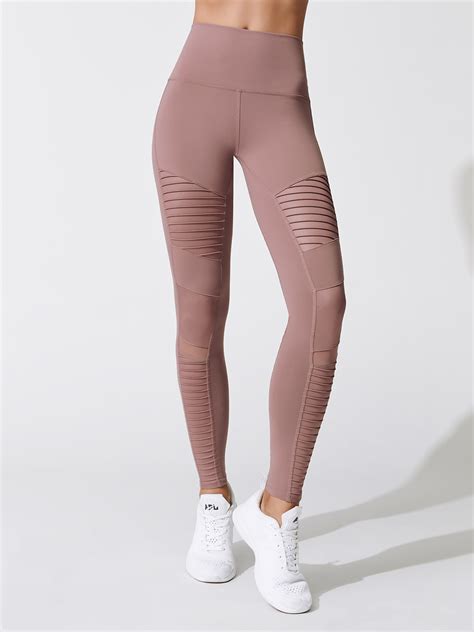 High Waist Moto Leggings In Smoky Quartz By Alo Yoga From Carbon38