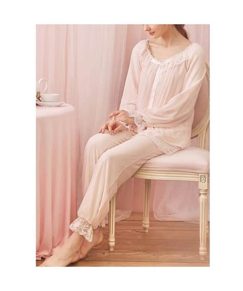 Womens Vintage Victorian Nightgown Pajamas Set Sheer 2 Pcs Pjs Sleepwear Nightwear Loungewear