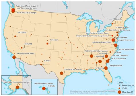 Exclusive First Public Map Reveals Military Bases With Coronavirus