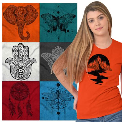 Spiritual Tees Shirt Graphic Symbol T Shirts For Ladies Womens Celestial Tshirts Ebay