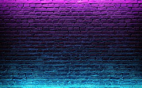 Modern Futuristic Neon Lights On Old Grunge Brick Wall Room Background 3d Rendering Annie